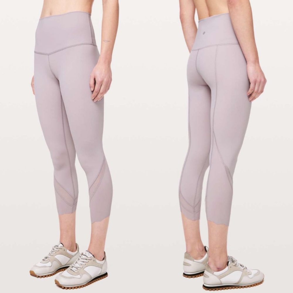 Lululemon Wunder Under Crop II *Roll Down Scallop Full-On Luxtreme 24"
